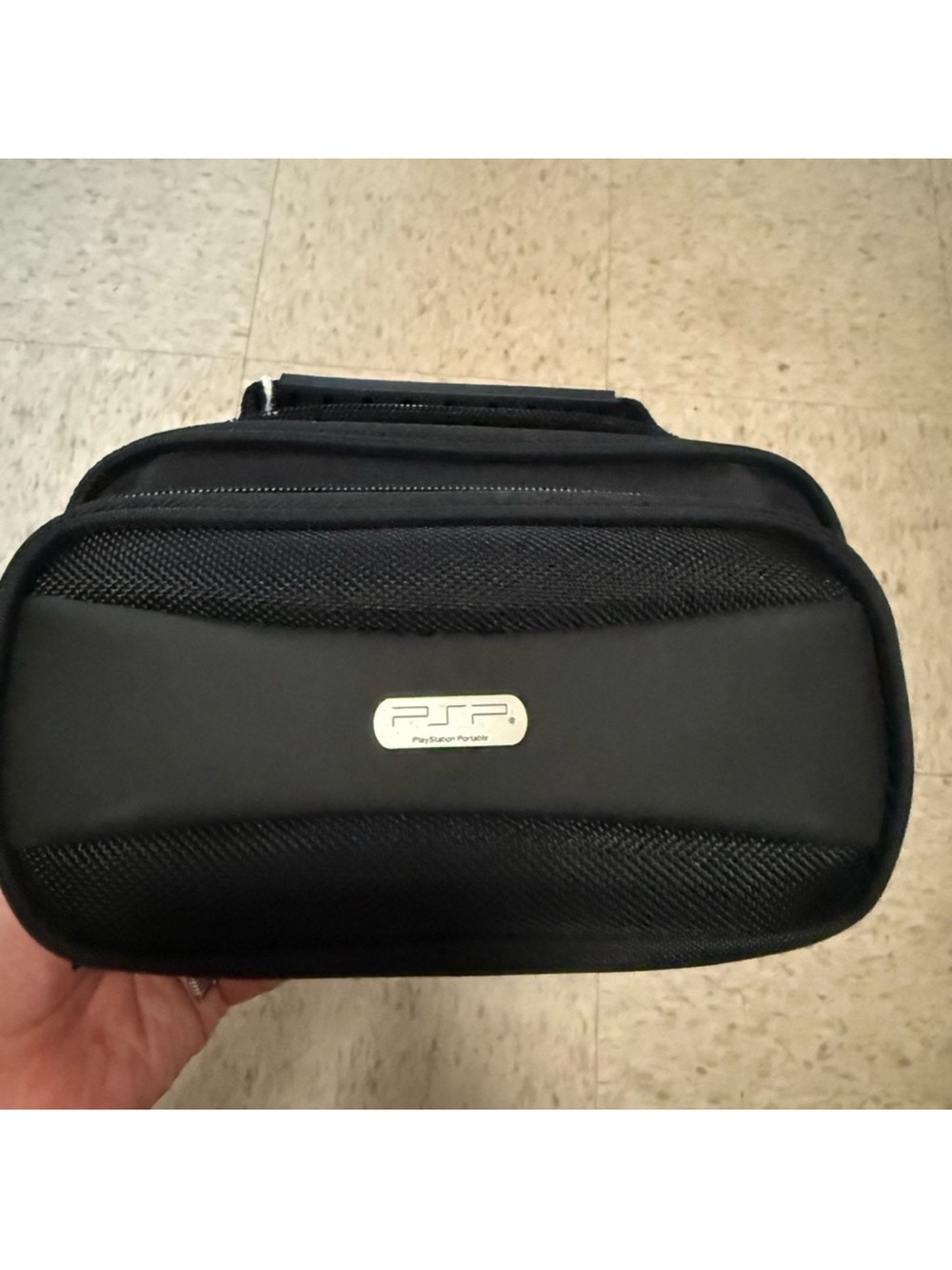 Black Portable Accessory Case - Slim Travel Pouch